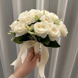 Wedding bridal bouquet roses